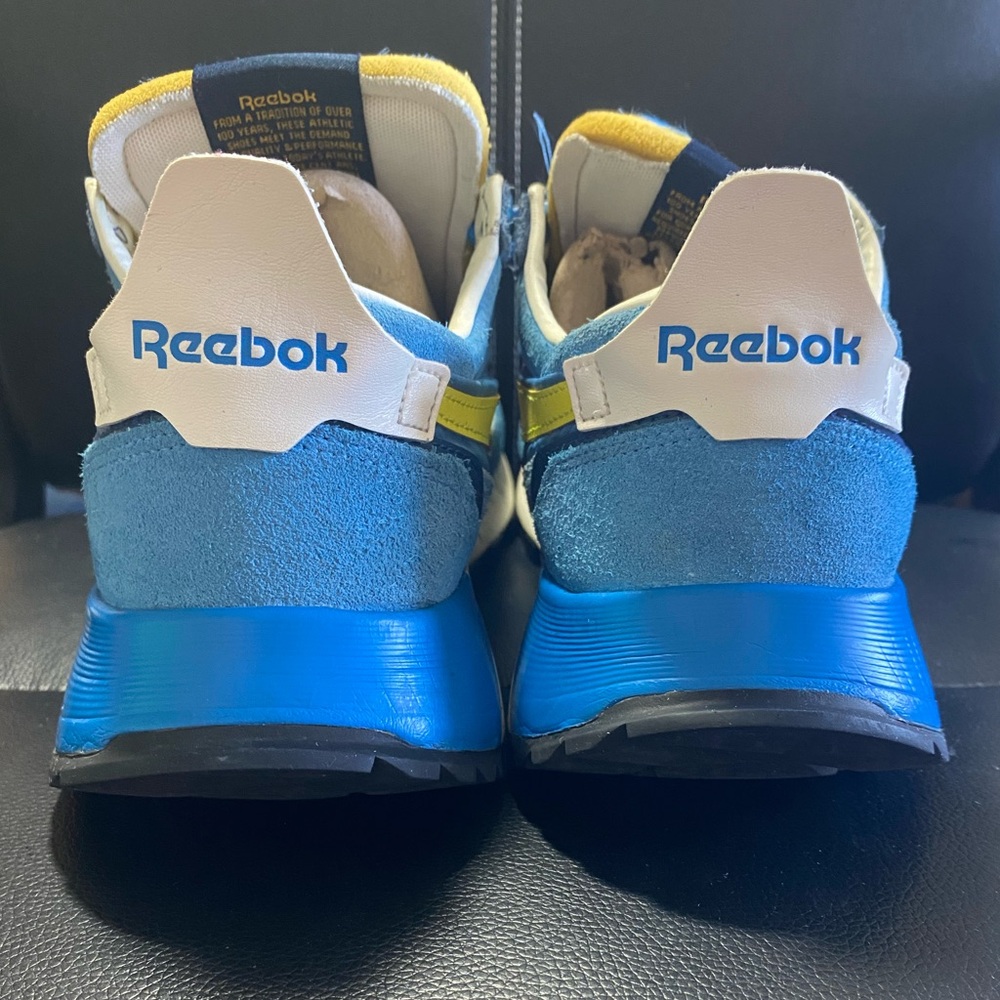 Reebok Classic Leather Legacy Sneakers Blue Red and Yellow Accents Size 11.5 - Picture 9 of 12